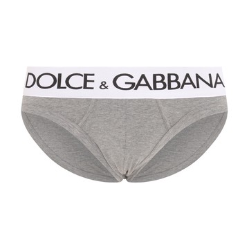 Dolce & Gabbana - Grey Cotton Logo Briefs