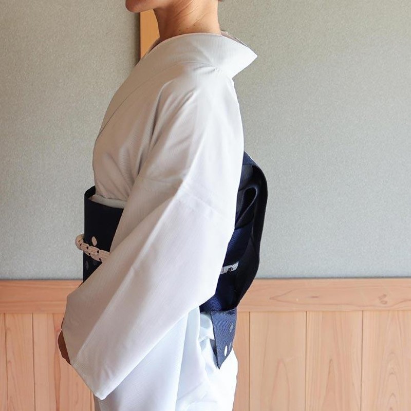 洗える 夏 着物 夏きもの 絽 色無地 白藍色 M L 日本製 セオ