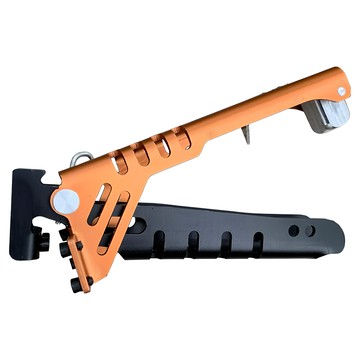 outdoor element 鋁合金手持鍋夾和燃料罐回收工具 輕巧便攜 多功能露營工具  1支  橘色 + 黑色