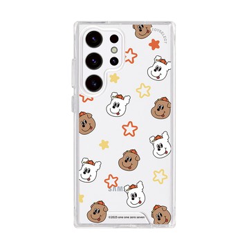 【正版授權】1107大頭亂花防摔透明SAMSUNG手機殼