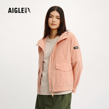 【AIGLE】女 抗UV防潑外套｜AG-4P253A024 蜜桃紅 (女 外套 抗UV 防潑水)
