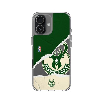 iPhone 17 Clear Case（相機按鈕） 透明 - NBA - 熱血系列-密爾瓦基公鹿 Milwaukee Bucks - Sweat and Tears