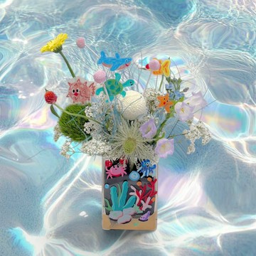 親子盆花課【海底花園玻璃繪畫】