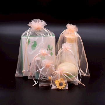 網紗袋子抽繩飾品迷你香薰袋子空蕾絲裝首飾的小袋子珍珠紗袋定