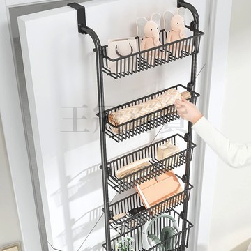 多功能門後置物架 門後掛鉤 置物架 免打孔掛籃 門後掛籃 多功能門后掛籃收納置物架 門後置物架 多功能置物架