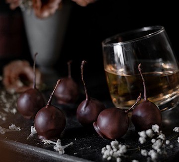 【黑方巧克力】帶梗酒漬櫻桃