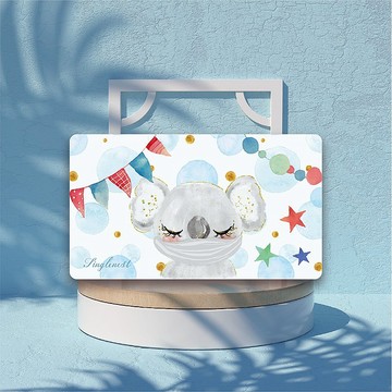 隨身口罩抗菌收納盒 萬用小物盒 防疫小物-戴口罩的無尾熊