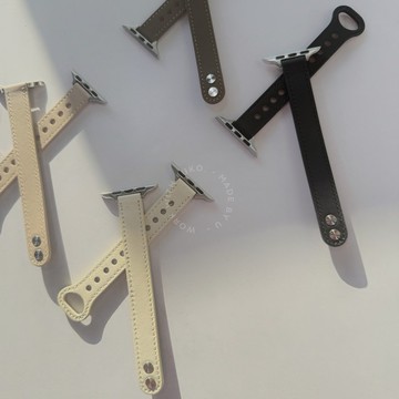 Apple Watch | 細款  雙圓釘扣真皮錶帶