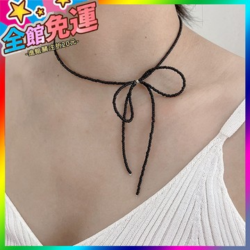 🌸台灣出貨🌸 韓版時尚個性甜酷辣妹炸街蝴蝶結項鏈女氣質甜美冷淡風女士鎖骨鏈 🥇滿額免運🥇X370-11-A