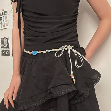 【台灣公司 可打統編】免運 波西米亞手工編織腰帶女民族風小眾串珠腰鏈連衣裙子裝飾百搭腰繩 可開發票 全館五折 工廠現貨直銷 新品特價 z9211