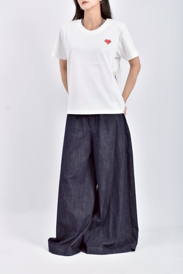 (M) philosophy質感棉質純棉愛心白色短袖上衣