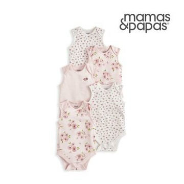 Mamas&Papas 花雨花香-無袖包屁衣5件組