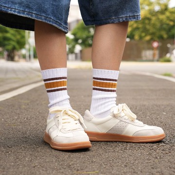 【FOOTER】Chicago84 美式針織襪 - 美式 穿搭 長襪 (N201-白色)