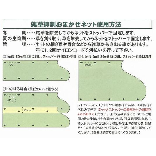 雑草抑制おまかせネット・防草シート押さえピン 大一工業 法面 畦畔 北海道配送不可