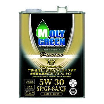 MOLYGREEN PREMIUM 5W30 4L 汽油車、柴油車適用