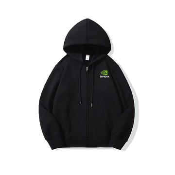 JENSEN 黃仁勳 輝達NVIDIA 帽踢外套純棉 外套 開衫外套 連帽外套 刷毛外套 棉外套 加絨外套 美式外套 秋