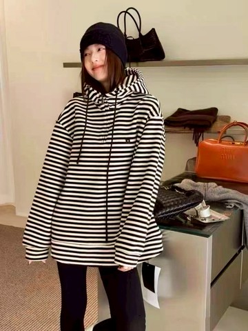 立體織紋保暖系｜顯瘦遮肉長版帽T