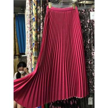 風琴百褶半身裙女高腰簡約顯瘦遮胯百搭大擺長裙ins春夏裙半身潮