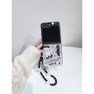 卡通狗適用三星zflip7fe手機殼zflip6折疊屏flip5全包W25心系天下保護套超薄大視窗小眾女新款高級感可愛防摔