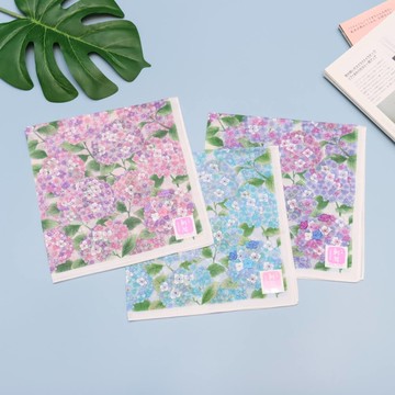 京都手帕 -友禪刺繡系列-紫陽花(粉/紫/藍)