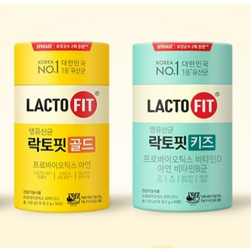 韓國鍾根堂 LACTO-FIT GOLD 升級版益生菌 大童成人款50入/兒童款60入 優格味 官方正品 皇家版120入