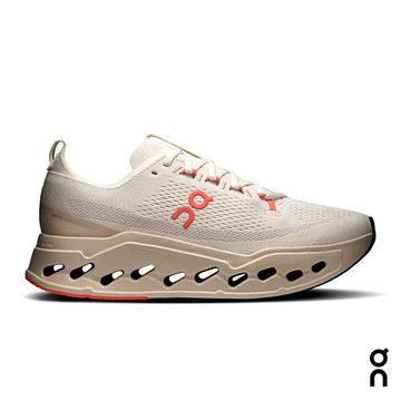 On昂跑 女 路跑鞋 Cloudsurfer Max 象牙白/鮭魚粉 ON3WF30223297
