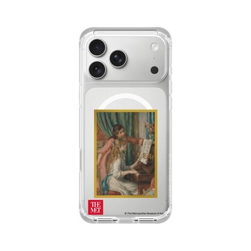 iPhone 17 Pro Max ClearX (MagSafe 兼容) 晶透白 - The MET - 畫框系列 - 雷諾瓦《彈鋼琴的兩位少女》