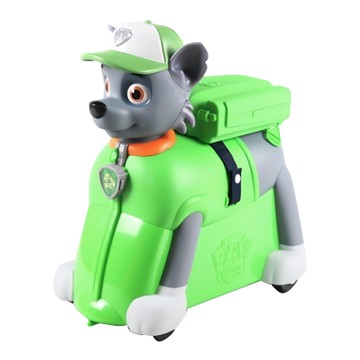 哈樂維 汪汪隊騎乘旅行箱 配有專屬可拆背包 具有收納功能  路馬 綠色 + 灰色  1個