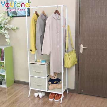 YOUFONE 日式A型兩層式抽屜/收納掛衣架