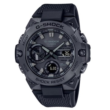 CASIO 卡西歐  G-SHOCK 全黑色系G-STEEL碳核心防護構造_GST-B400BB-1A_49.6mm