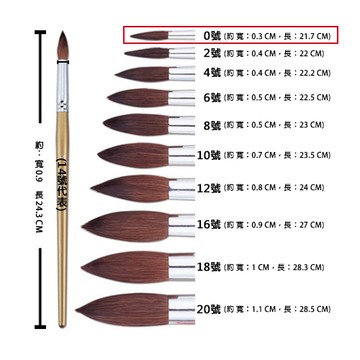 Pentel 飛龍牌 ZBS1-0T 水彩畫筆/水彩筆 圓頭型 丸型 3×217mm