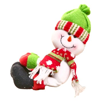 小號抱酒瓶裝飾 雪人  1個  14 x 13cm