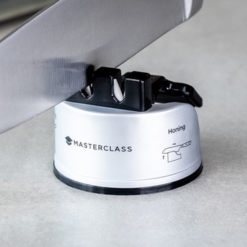 《MasterClass》雙槽磨刀器-銀-- 陶瓷刀磨刀器 輕巧磨刀器