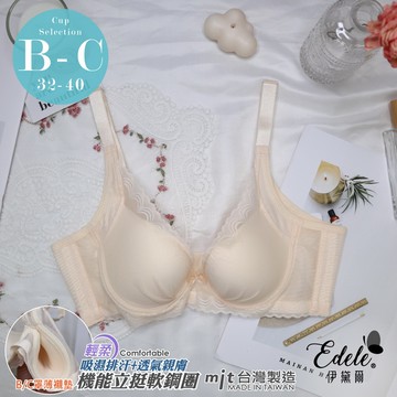 內衣【神秘艾曼達】軟鋼圈 包覆集中款 B/C罩 (膚) #8828