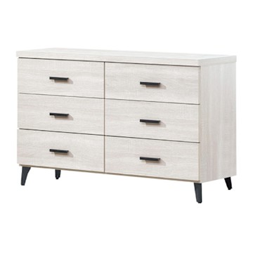 文創集 艾曼淺橡4尺六抽斗櫃-121x40x78cm免組