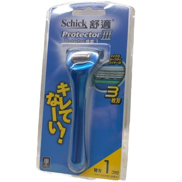 開發票  Schick 舒適捍將3刮鬍刀1刀把1刀片