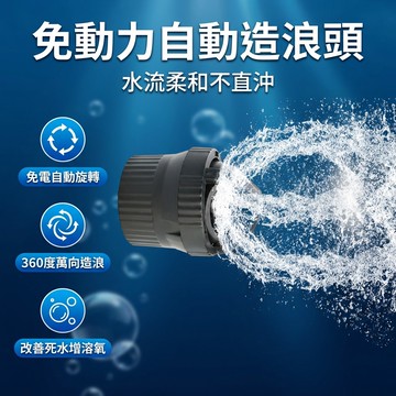 【台灣現貨】 360度免動力自動旋轉造浪頭 螺旋造浪出水口 魚缸出水頭 造浪頭 魚缸