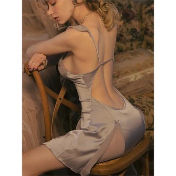 宋夫人性感睡衣女薄款夏季新款蕾絲睡裙鏤空美背火辣吊帶情調惹火