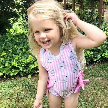 2024兒童泳衣女童小童女孩連體女童公主可愛嬰兒寶寶游泳裝1一3歲