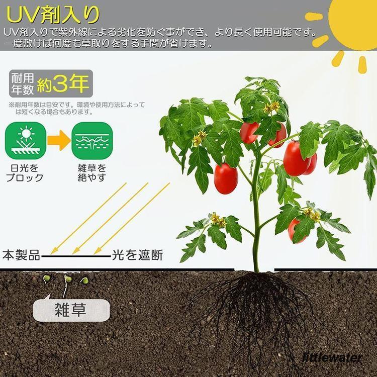 防草シート 10m X 1m 除草シート 園芸用シート 雑草シート UV剤入り 高透水 農業 家庭用 園芸用 除草 雑草通水性 砂利 杭 ガーデニング