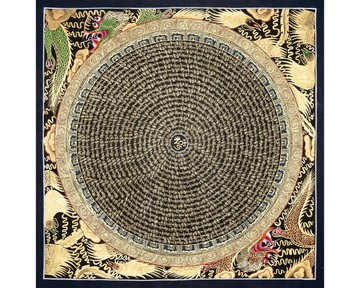 手工真言曼陀羅唐卡 — 以書寫虔誠構成的靈性曼陀羅