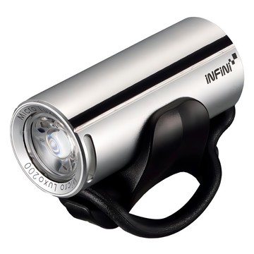 INFINI 輕巧便利充電式前燈  600流明，日間閃爍功能  銀色  1個