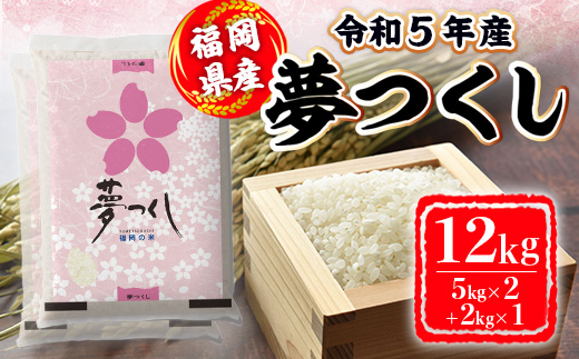 米 12kg 令和5年産 夢つくし 福岡県産 お米