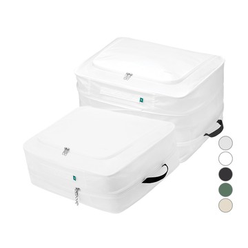 Branden 第二代體積縮小衣物壓縮袋 2入組  XL  白色