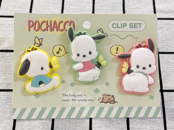 【震撼精品百貨】Pochacco 帕帢狗~三麗鷗帕帢狗~造型可愛夾子三入~可愛*87585