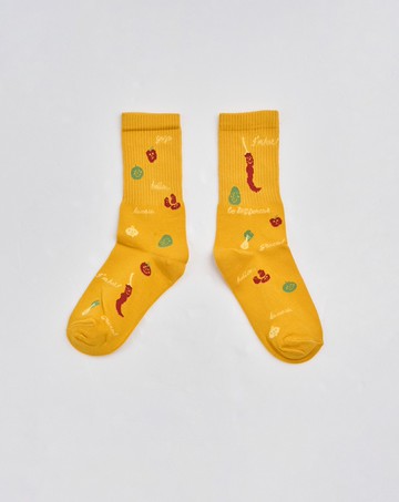 辣椒蔬菜彩色長襪(三色)