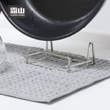 日本霜山 304不鏽鋼桌上型立式平底鍋/玉子燒鍋收納架