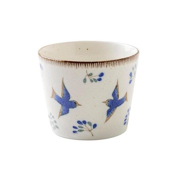 鍋具｜餐廚｜杯瓶｜烹飪   【日本 MINORUTOUKI 美濃燒】 Calme 飛鳥圖 無握把 水杯 咖啡杯 茶杯