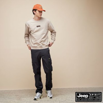 JEEP  男裝 經典工裝長褲-黑色