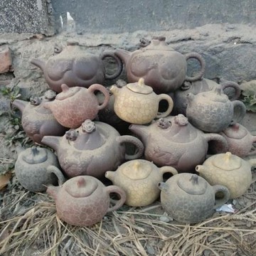 宜興老庫存原礦老一廠魚化龍紫砂壺老壺全手工制作小供春紫砂壺